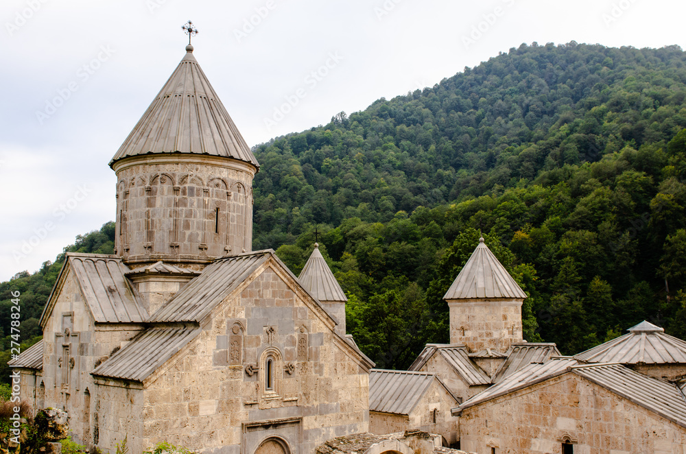 beautiful view to an old armenian Monastery in dilijan