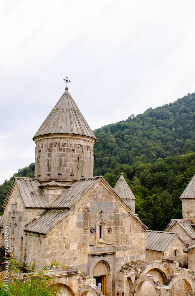 beautiful view to an old armenian Monastery in dilijan