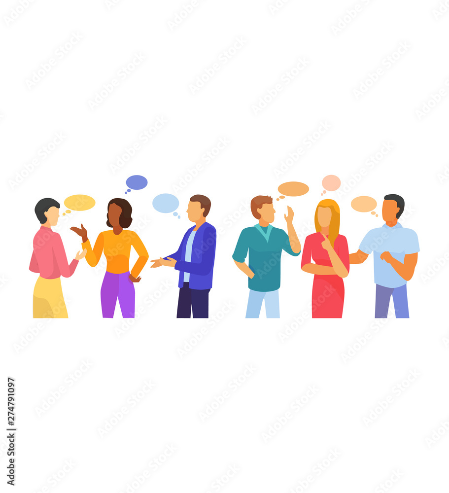 Bubble people vector bubbling speech communication and group of man woman friends discussion illustration set of person adult businessman speak talk chat message isolated on white background Bubble people vector bubbling speech communication and group of man woman friends discussion illustration set of person adult businessman speak talk chat message isolated on white background