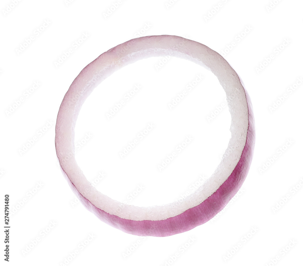 Ring of fresh red onion isolated on white Ring of fresh red onion isolated on white