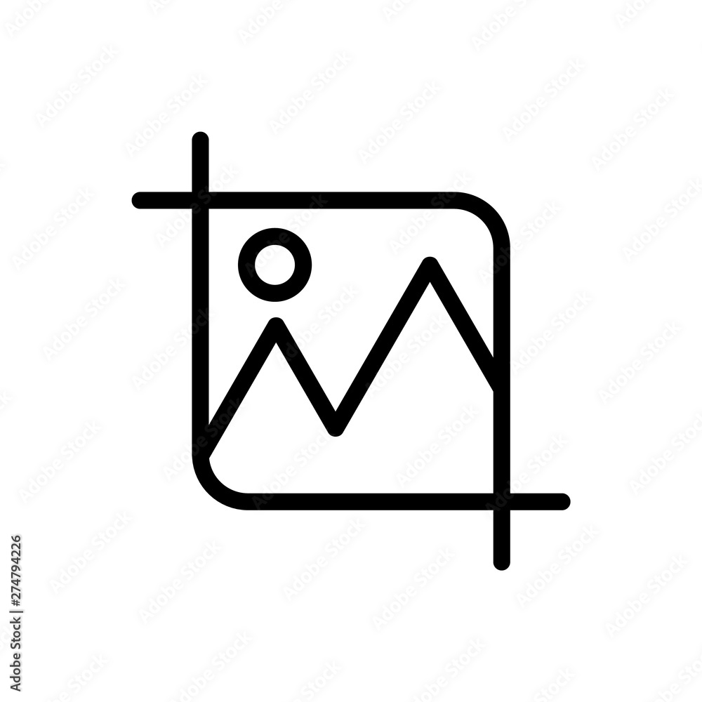 Photo, crop icon - Vector. Photo concept vector illustration. Photo, crop icon - Vector. Photo concept vector illustration.