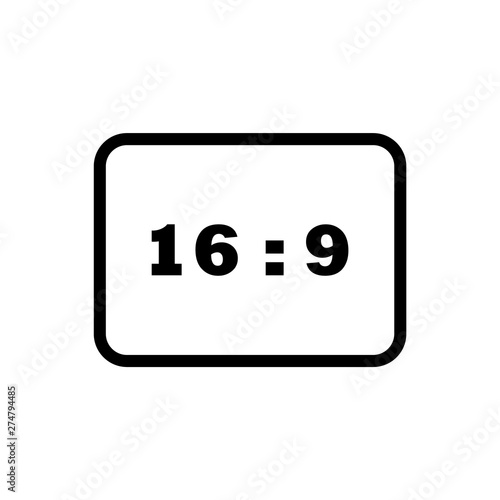Image, size icon - Vector. Photo concept vector illustration.