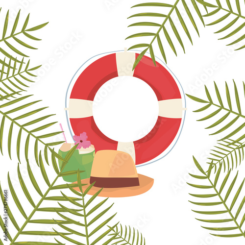 lifebuoy hat cocktail exotic branch summer