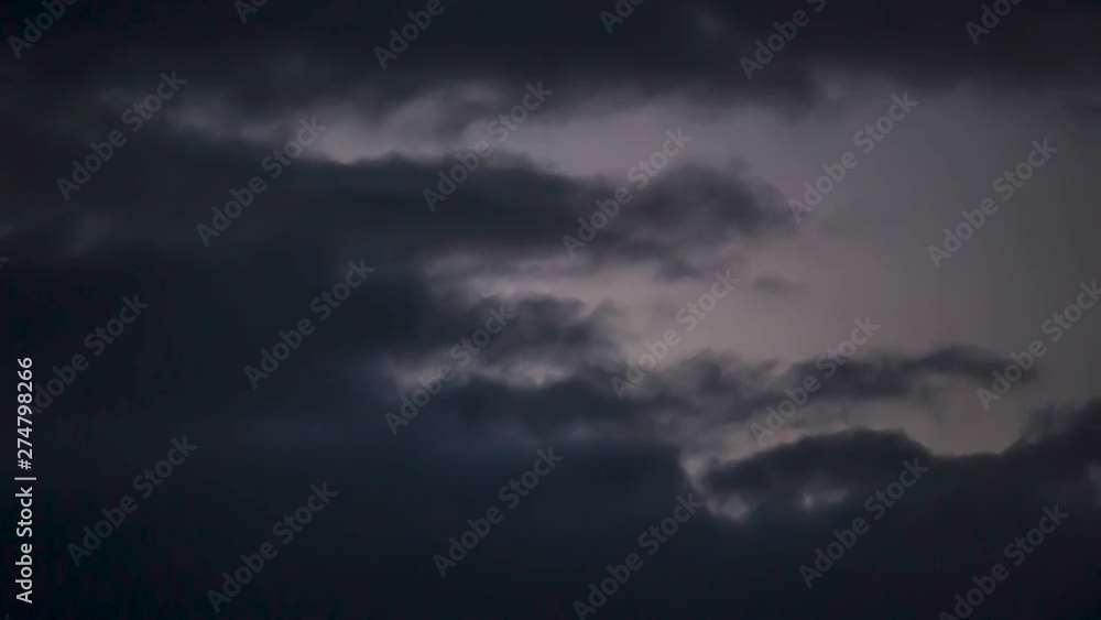 Movement of clouds on the evening sky Movement of clouds on the evening sky
