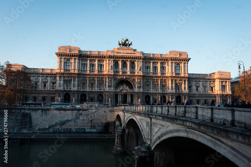 Front view of the courthouse in Rome