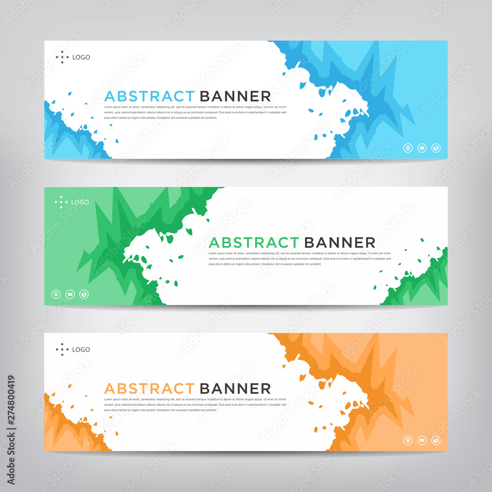 banner template, ink style, vector illustration