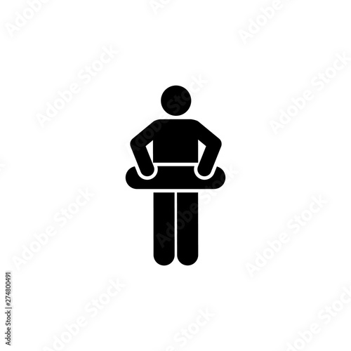 Man tourist swimming adventure icon. Element of pictogram adventure illustration