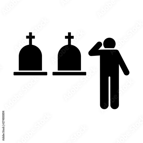 Man funeral burial sorrow icon. Element of pictogram death illustration
