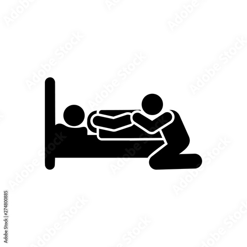 Man patient sadness cry icon. Element of pictogram death illustration