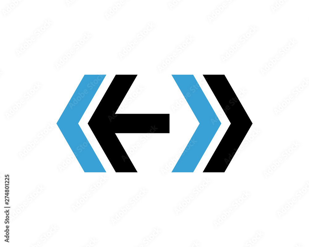 H letter arrow logo H letter arrow logo