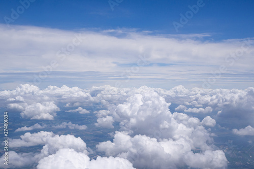 Fototapeta Naklejka Na Ścianę i Meble -  Beautiful sky from the window view on airplane