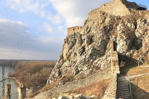 Photography Devín Castle in Bratislava, the capital of Slovakia