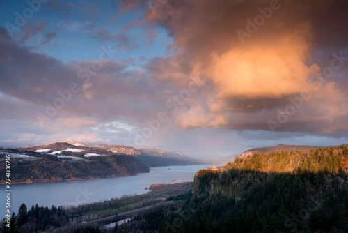 Crown Point in the Columbia Gorge, Oregon, Taken in Winter photo