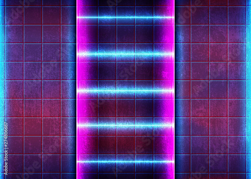 Abstract Glow Background with Bright Neon Effects
