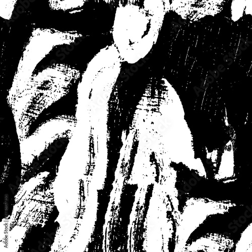 Black and white grunge texture. Monochrome gloomy background. The dirty spot is abstract. Spilled ink. Chaotic futuristic surface.