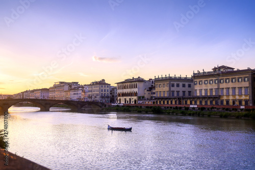 Florence, along the Arno River, in the Tuscany region of Italy. © Jbyard