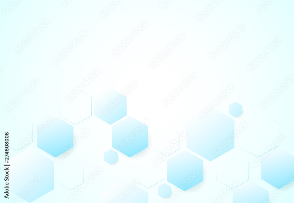 Abstract hexagonal molecular structures in technology background and science style. Medical design. Vector illustration Abstract hexagonal molecular structures in technology background and science style. Medical design. Vector illustration