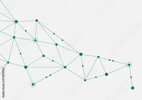 Abstract geometric connect lines and dots.Simple technology graphic background.Illustration Vector design Network and Connection concept.