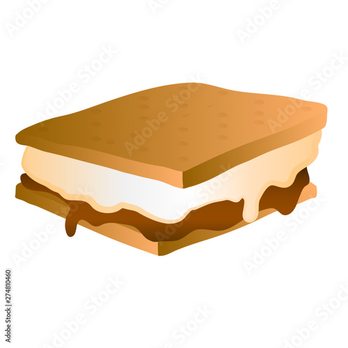 s'mores smores vector icon illustration graphic