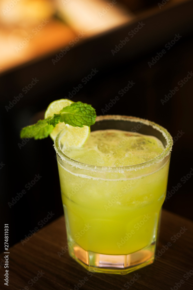 Fototapeta premium Lime soda cocktail refreshment drink