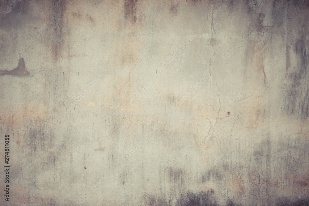 Obraz premium Vintage of stone wall and gray cement floor