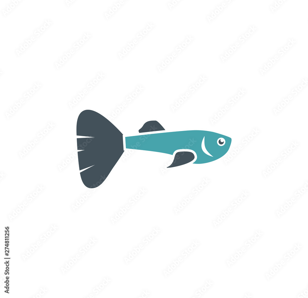 Fish related icon on background for graphic and web design. Simple illustration. Internet concept symbol for website button or mobile app.