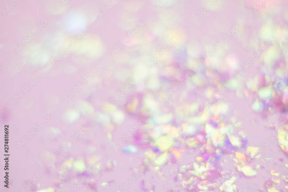 Abstract background of glitter and foil hologram.