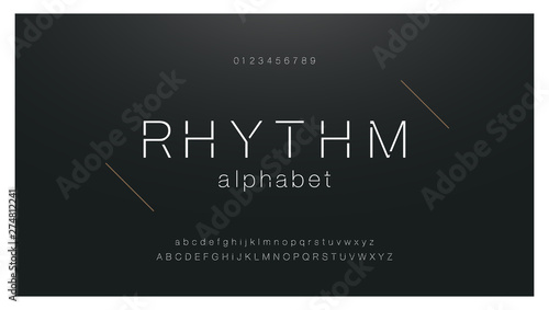 Minimal urban fashion font creative modern alphabet. Typography with dot regular and number. minimalist style fonts set. vector illustration