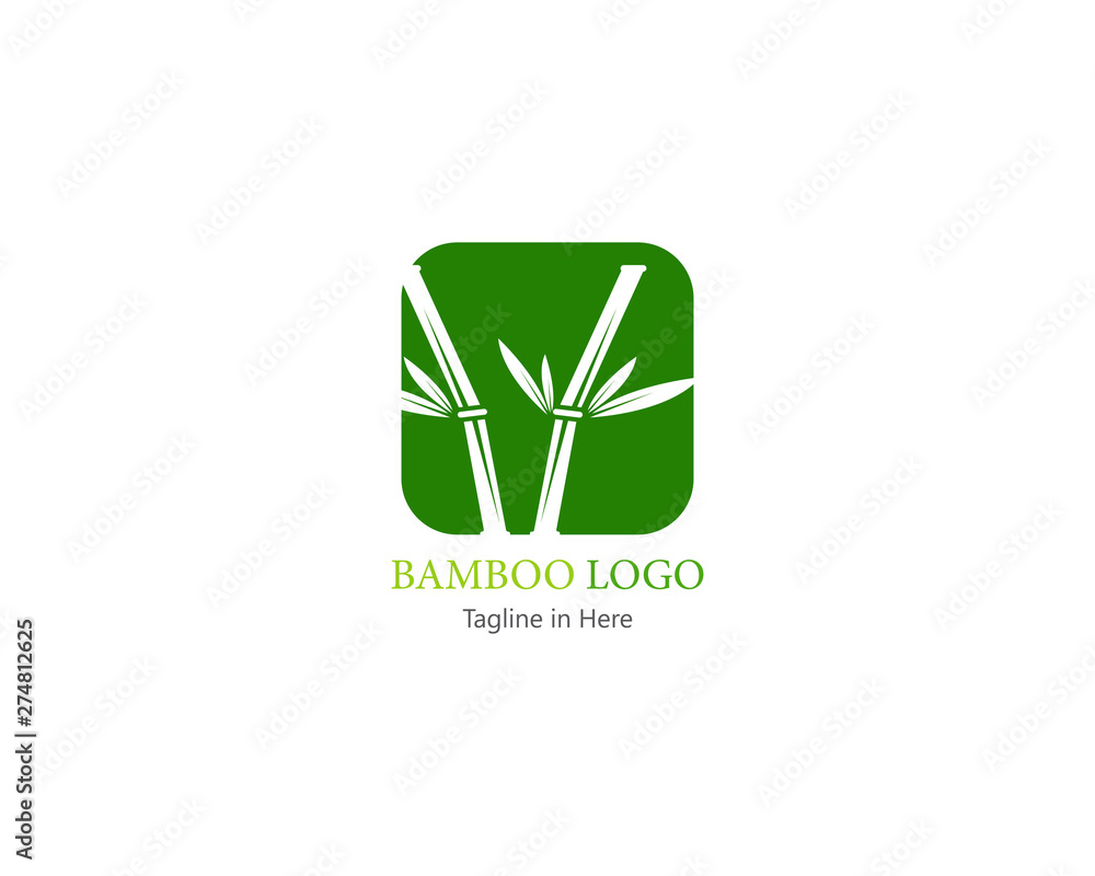 Bamboo logo template vector icon illustartion Bamboo logo template vector icon illustartion