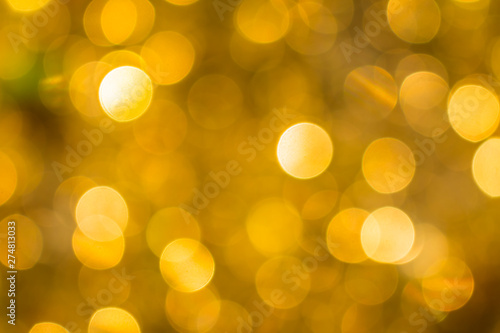 Gold abstract glitter defocus bokeh lights