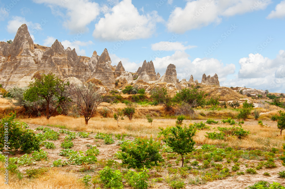 Awesome landscape of Goreme National Park in Cappadocia, Turkey