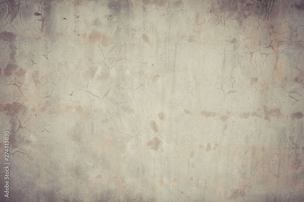 Naklejka premium Vintage of stone wall and gray cement floor