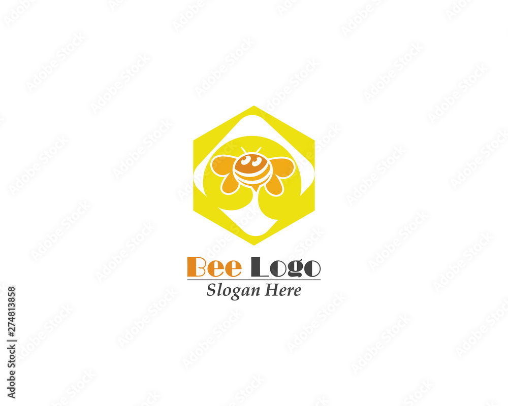 Bee Logo icon Template vector design Bee Logo icon Template vector design