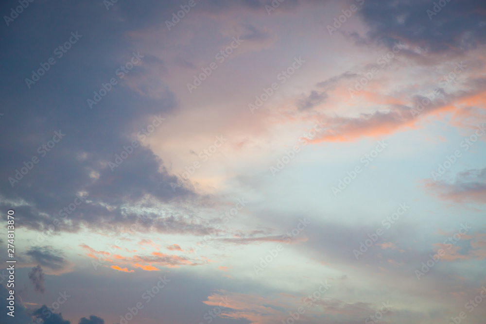 Sky and clouds before sunset