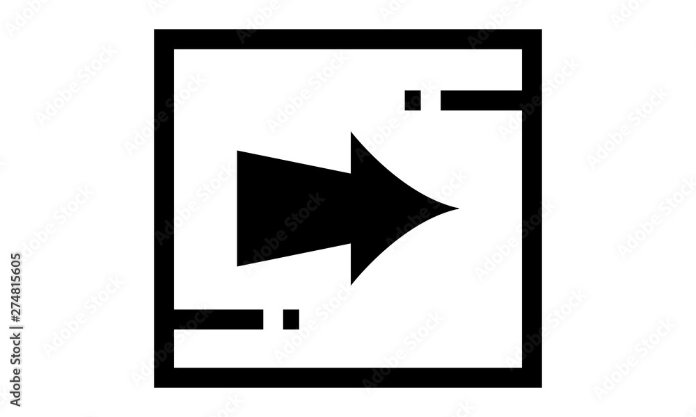 Arrow right contour icon for navigation and movement Arrow right contour icon for navigation and movement