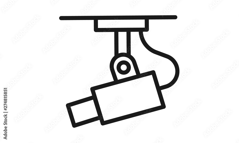 CCTV outline icon for security and surveillance CCTV outline icon for security and surveillance