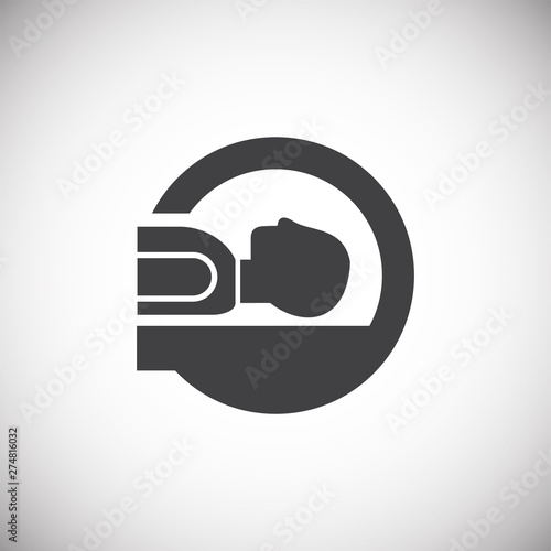 Body scan related icon on background for graphic and web design. Simple illustration. Internet concept symbol for website button or mobile app.