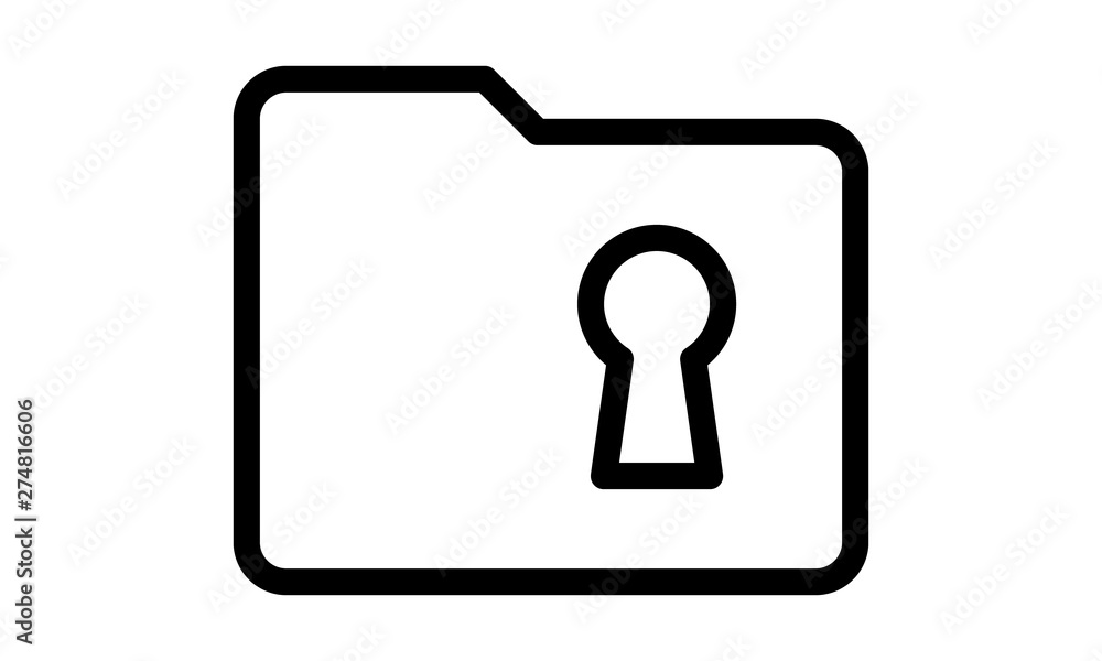 Folder lock icon for data protection and privacy Folder lock icon for data protection and privacy