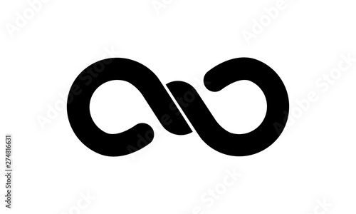 Simple knot icon for connection and tying concepts