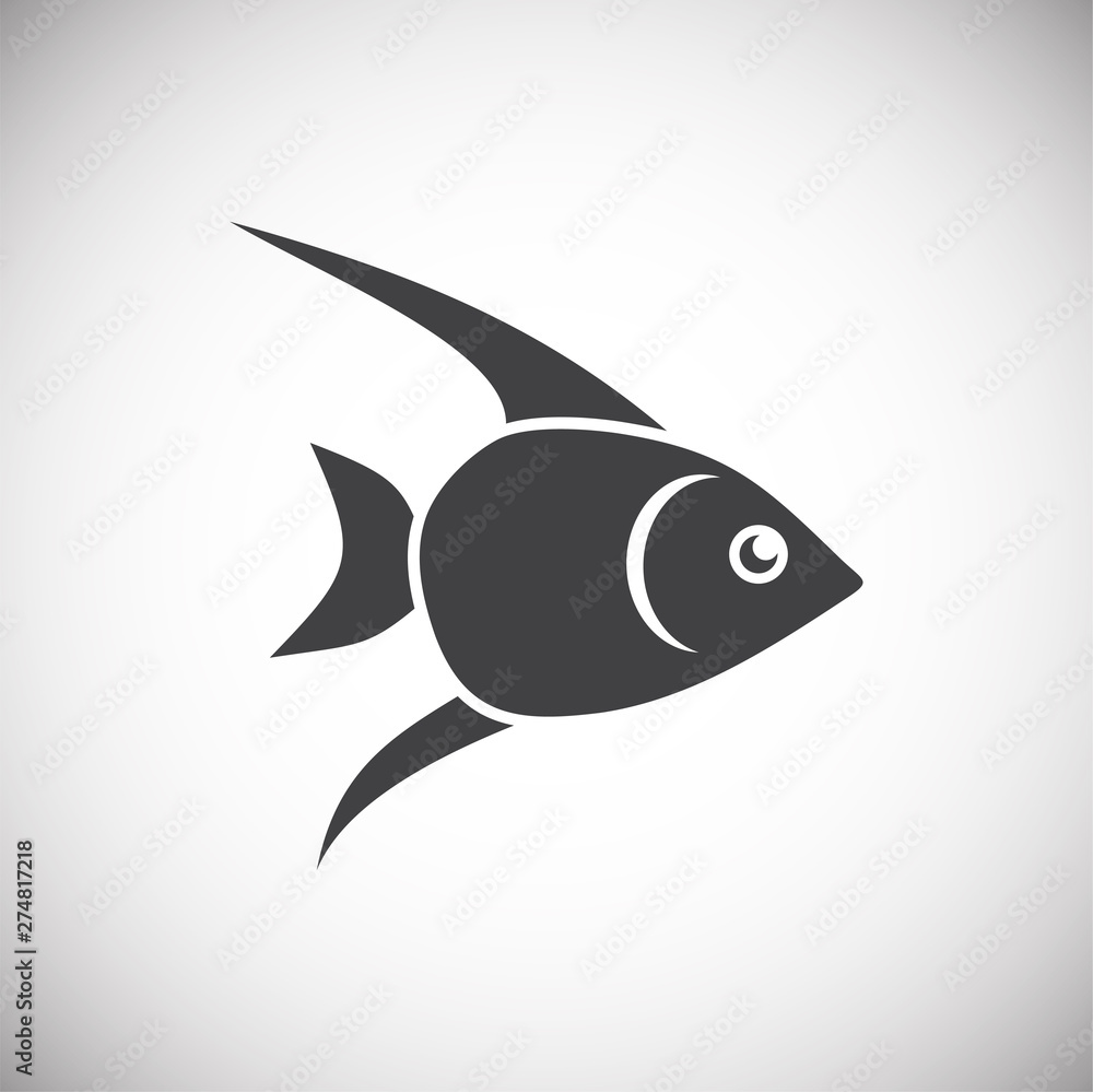 Fish related icon on background for graphic and web design. Simple illustration. Internet concept symbol for website button or mobile app. Fish related icon on background for graphic and web design. Simple illustration. Internet concept symbol for website button or mobile app.