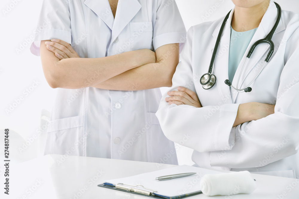 Φωτογραφία Healthcare and medicine concept, Professional medical staff group, Team of doctor, nurse and researcher working at clinic or hospital