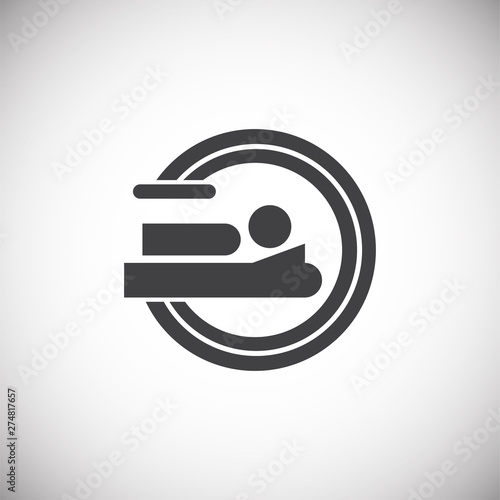 Body scan related icon on background for graphic and web design. Simple illustration. Internet concept symbol for website button or mobile app.