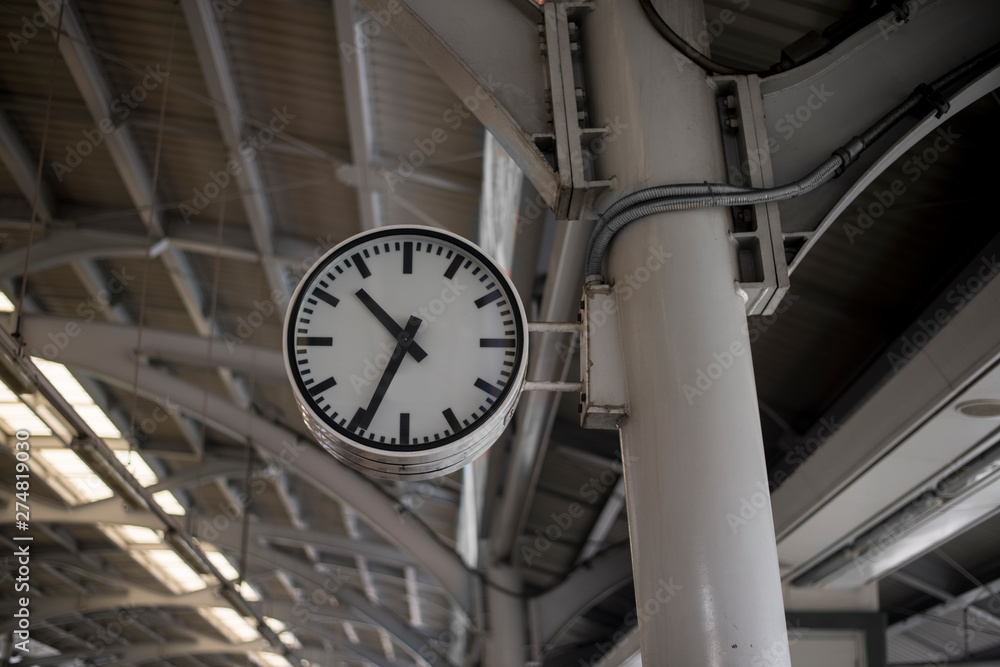 old clock in railway station