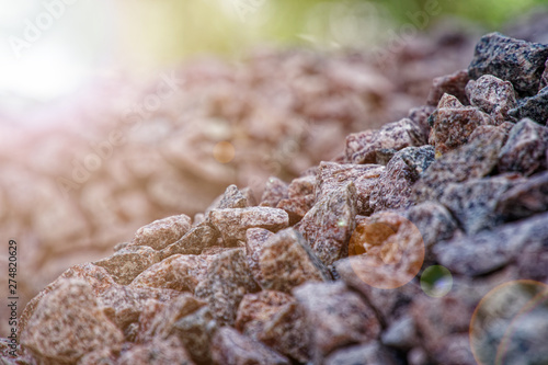 Bild auf Leinwand Road gravel and granite gravel texture