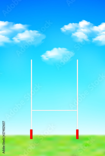 ラグビー　空　風景　背景