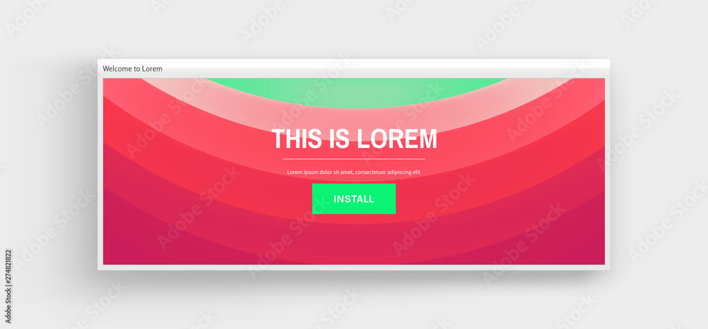 Fototapeta premium Website or mobile app landing page. Abstract vector illustration.