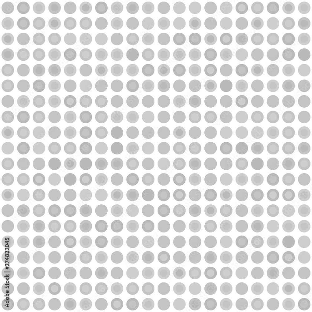 Gray polka dot pattern with rings. Seamless vector background Gray polka dot pattern with rings. Seamless vector background