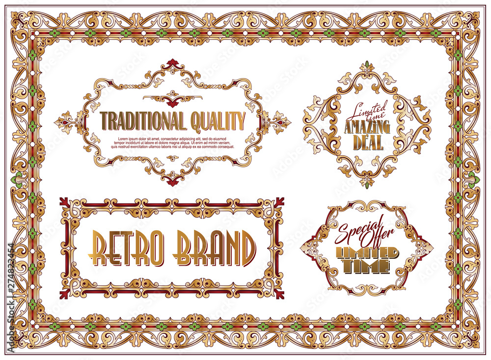 Set of labels with gold elements