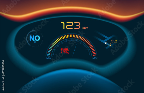Futuristic interface screen design