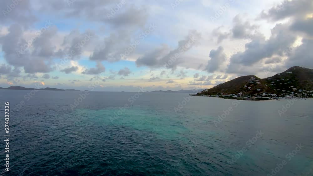 Sailing through the Virgin Islands in the Caribbean Sea is always a thrill, especially at twilight. Segment 1 of 15. This is one segment of a longer more robust clip that can be viewed all together. Sailing through the Virgin Islands in the Caribbean Sea is always a thrill, especially at twilight. Segment 1 of 15. This is one segment of a longer more robust clip that can be viewed all together.